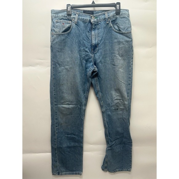 Tommy Hilfiger Other - Tommy Hilfiger Men Blue Pocket Design Zipper Denim Straight Pants Size 34x34
